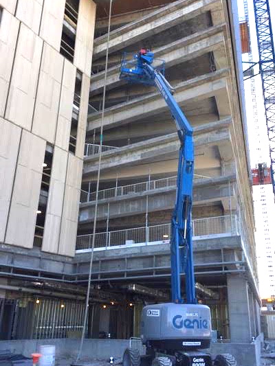 REM team member at computer