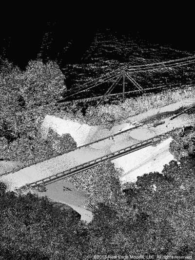 Topographic mapping and volumetric measurement under McKinney bridge