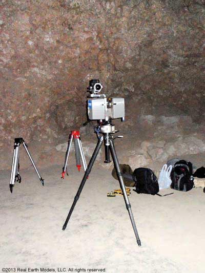 Laser scanner in cave