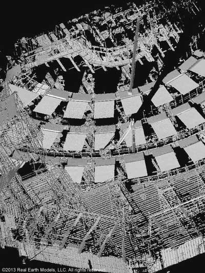 3D point cloud model, Gateway church ceiling