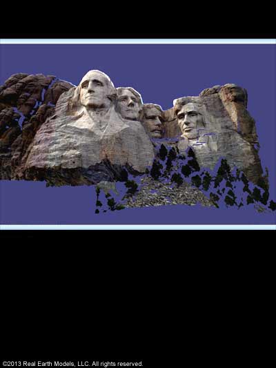 Screen grab of Mt Rushmore PhotoReal™ Model